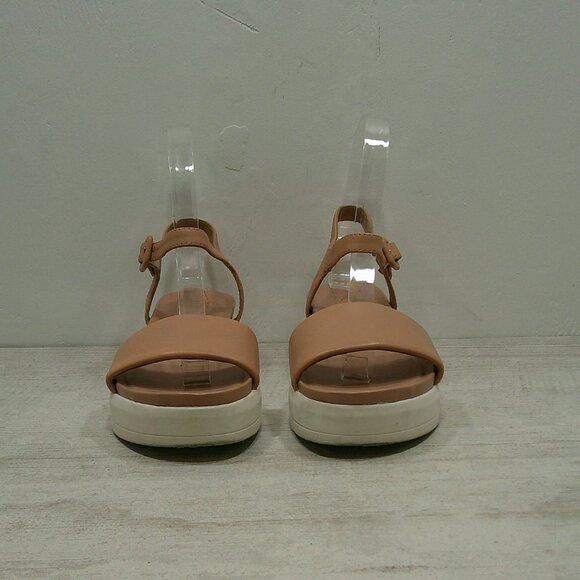 Franco Sarto Karlene Nude Platform Leather Sandals Size 6M - Picture 2 of 11